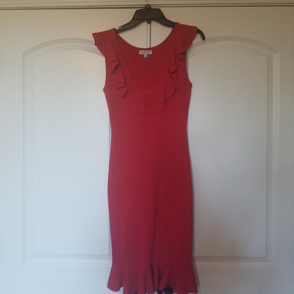 Red Ruffle Dress Worn Once